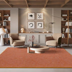 AROGAN 5x7 Area Rugs for Living Room Non Slip Dorm Bedroom Rug, Orange - Image 6