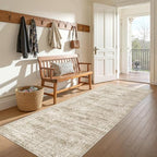3x8 Runner Rug Non Slip,Washable Hallway Runner Rug,Brown - Image 3