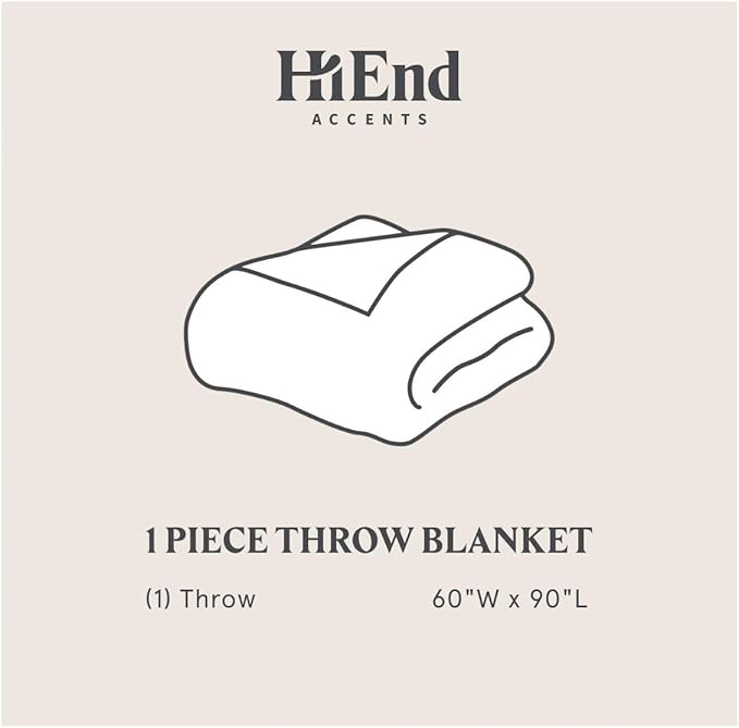 HiEnd Accents Teddy Throw Blanket, 60x90 inch, Dark Oak, Oversized Boucle Throw Blanket, Soft Cozy Classic Chic Casual Heavy Blanket, Modern Rustic Plush Comfy Warm Blanket for Bed, Sofa