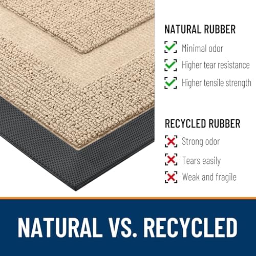 OLANLY Front Door Mat Outside 71x47, All-Season Heavy-Duty Rubber Doormat - Image 3