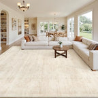 10x14 Area Rugs Living Room: Bedroom Washable Carpet Retro Beige by Luxturiy