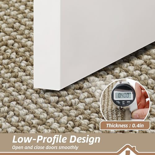BEQHAUSE Dirt Trapper Door Mat 20" x 32", Non-Slip Washable, Light Beige - Image 4