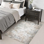 Area Rug Living Room: 3x5 Modern Washable Indoor Soft Carpet Brown - Image 4