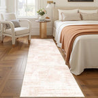 2x8 Runner Rug, Washable Runners for Hallways wirh Rubber Backing, Stain Resistant Kitchen Rug, Soft Thin Carpet Runner for Entrance, Bedroom, Living Room Indoor(2'x8', Pink/White) - Image 5
