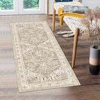 Yamaziot Washable Runner Rug, 2x5 Non-Slip Boho Vintage Hallway Kitchen Rug by Yamaziot