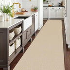 EARTHALL Washable Runner Rug, Non Slip, 3x16 Ft, Golden Beige/White - Image 6