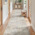 2x10 Runner Rug Non Slip,Washable Hallway Runner Rug,Green by Restydon