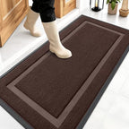 OLANLY Front Door Mat Outside 47x23, All-Season Heavy-Duty Rubber Doormat by OLANLY