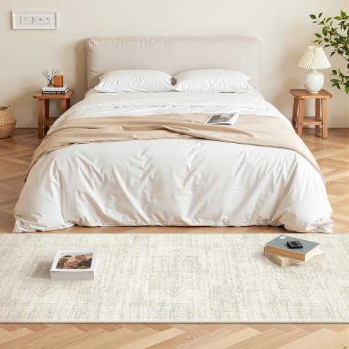 2x6 Runner Rug Non Slip,Washable Hallway Runner Rug,Beige - Image 5