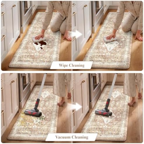 Collive Boho Kitchen Floor Mats Kitchen Runner Rugs Non Slip, 24''x71'' - Image 5