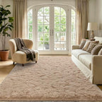 4x6 Beige Fluffy Soft Area Rug Non-Slip for Bedroom Living Room Playroom by ModernHomeDecor