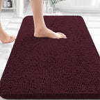 OLANLY Bathroom Rugs 32x20, Extra Soft Absorbent Chenille Bath Rugs by OLANLY