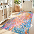 Entryway Rug 3x6 Rainbow Bedroom Area Rug Washable Non Slip Abstract Boho Rugs for Indoor Entry, Kitchen, Classroom, Bathroom, Kids Girls Room, Office, College Dorm Small Carpet - Image 4