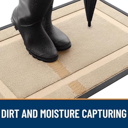 OLANLY Front Door Mat Outside 59x34, All-Season Heavy-Duty Rubber Doormat - Image 4