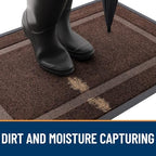 OLANLY Front Door Mat Outside 47x17, All-Season Heavy-Duty Rubber Doormat - Image 5