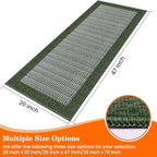 StepRite Kitchen Rugs, Kitchen Mat for Floor, 47"x20" Non-Slip Machine-Washable Commercial Floor Mat, Absorbent Heavy-Duty Rug for Office & Home, Sink Standing Mat, Entryway Carpet, Door Mat, Green - Image 3