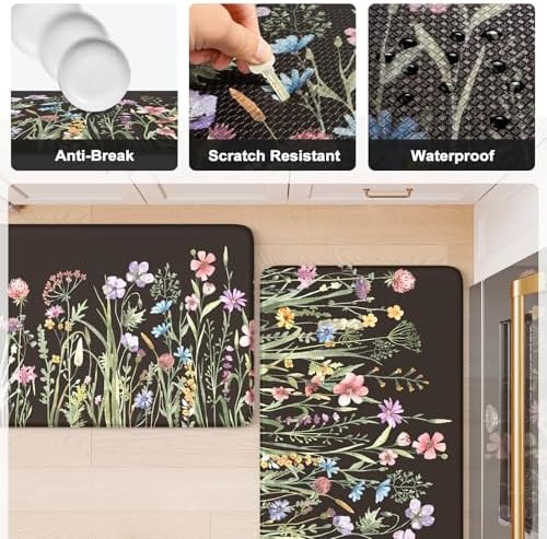 KIMODE Anti Fatigue Kitchen Mats for Floor,Cushioned Farmhouse Kitchen Rugs - Image 6