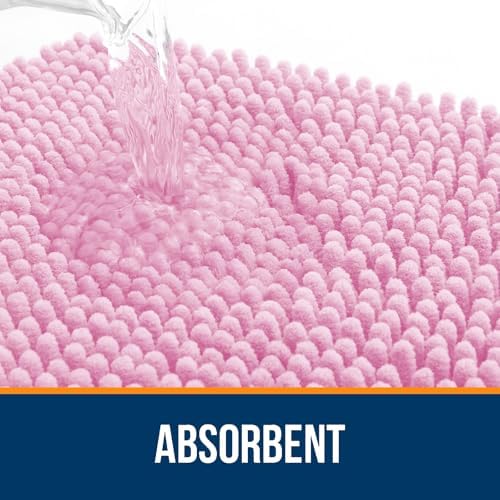 OLANLY Toilet Rugs U-Shaped 20x20, Soft Absorbent Chenille Contour Rugs - Image 4