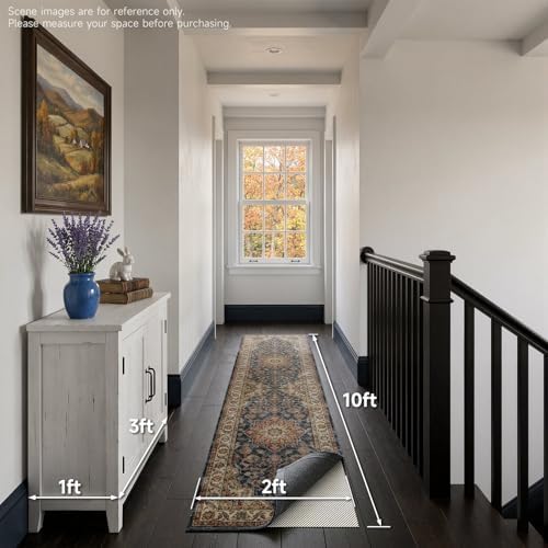 Veken Runner Rug Pad Gripper for Hardwood Floors, Non Slip 2x10 Ft Rug Pads for Area Rugs, Thick Rug Grippers for Tile Floors, Under Carpet Anti Skid Mat, Keep Your Rugs Safe and in Place - Image 6