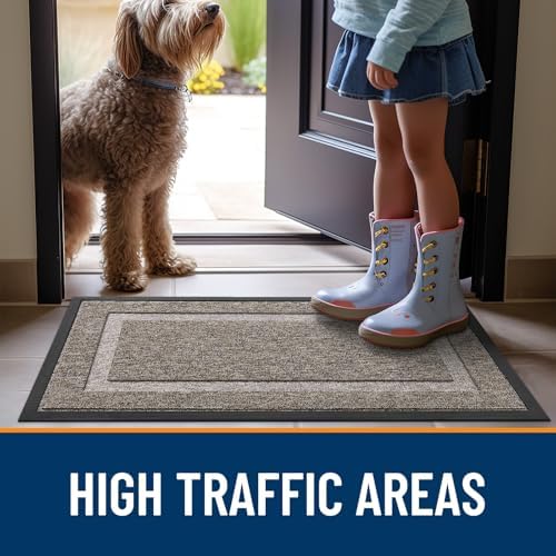 OLANLY Front Door Mat Outside 47x17, All-Season Heavy-Duty Rubber Doormat - Image 6