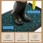 GORILLA GRIP WeatherMAX Door Mat, Indoor Outdoor Use, 29x17, Green Leaves - Image 5