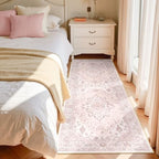 RELEANY Washable Area Rug, Runner 3'x6', Pink - Image 2