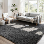 4x6 Fluffy Shag Area Rugs for Living Room Bedroom: Soft Plush Carpet Grey - Image 2
