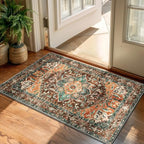 Yamaziot Washable Area Rug, 2x3 Small Boho Vintage Entryway Non-Slip Rug by Yamaziot