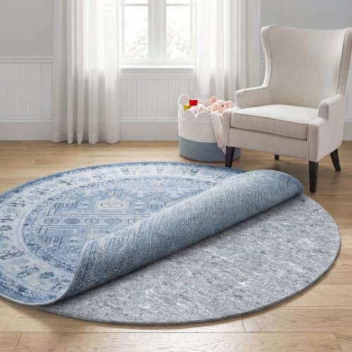 RUGPADUSA - Dual Surface - 3' Round - 3/8" Thick - Felt + Rubber - Enhanced Non-Slip Rug Pad - Adds Comfort and Protection - for Hard Surface Floors - Image 2