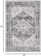 Yamaziot Washable Area Rug, 2x3 Small Boho Vintage Entryway Non-Slip Rug - Image 2