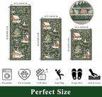 Holiday Christmas Rugs Kitchen Sets of 3, Green Washable Throw Kitchen Mat Low Pile Soft Non-Slip with Rubber Backing for Sink Floor Mat ＆ Hallway, Entryway - Image 2