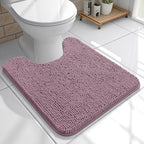 OLANLY Toilet Rugs U-Shaped 20x20, Soft Absorbent Chenille Contour Rugs by OLANLY