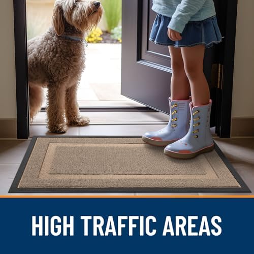 OLANLY Front Door Mat Outside 71x47, All-Season Heavy-Duty Rubber Doormat - Image 6