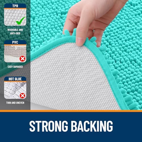 OLANLY Large Bathroom Rugs 40x32, Extra Soft Absorbent Chenille Bath Rugs - Image 6
