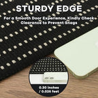 EARTHALL Washable Entryway Rug, Non Slip Area Rug, 3x5 Ft, Black/Cream - Image 2