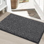 BEQHAUSE Dirt Trapper Door Mat 24"x36", Non-Slip Washable Doormat, Charcoal by BEQHAUSE
