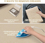 EARTHALL Washable Entryway Rug, Non Slip, 3x5 Ft, Golden Beige/White - Image 5