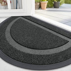 OLANLY Half Circle Front Door Mat Outside 71x23 All-Season Rubber Doormat by OLANLY