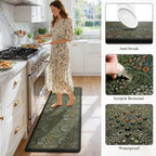 Collive Kitchen Mats Cushioned Anti Fatigue, Dark Green 17.3"x59"+17.3"x29" - Image 5