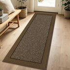 BEQHAUSE Indoor Door Mat 24" x 72", Dirt Trapper Door Mats, Brown by BEQHAUSE