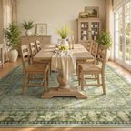 9x12 Area Rug for Living Room, Non-Slip Washable Large Carpet, Sage Green - Image 3