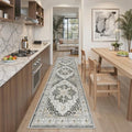 Madane Hallway Runner Rug 2x8 Washable Kitchen Rugs Non-Slip, Black by Madane