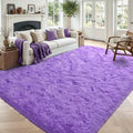 5x7 Purple Fluffy Soft Area Rug Non-Slip for Living Room Bedroom Playroom by ModernHomeDecor