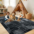 Noahas 6x9 Large Grey Fluffy Soft Area Rug Non-Slip for Living Room Bedroom - Image 4