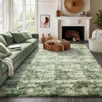 Ophanie Area Rugs for Bedroom Living Room,Color Green and White,Size 8' x 10',Shape Rectangular - Image 3