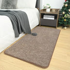 AROGAN Small Area Rugs for Bedroom, 2×4 Non Slip Runner Rug, Matte Brown by AROGANAREARUG