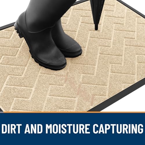 OLANLY Front Door Mat Outside 59x23, All-Season Absorbent Rubber Doormat - Image 7