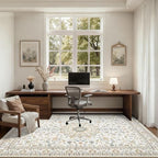 3x5 Area Rugs Living Room: Washable Vintage Rug for Bedroom Beige - Image 6