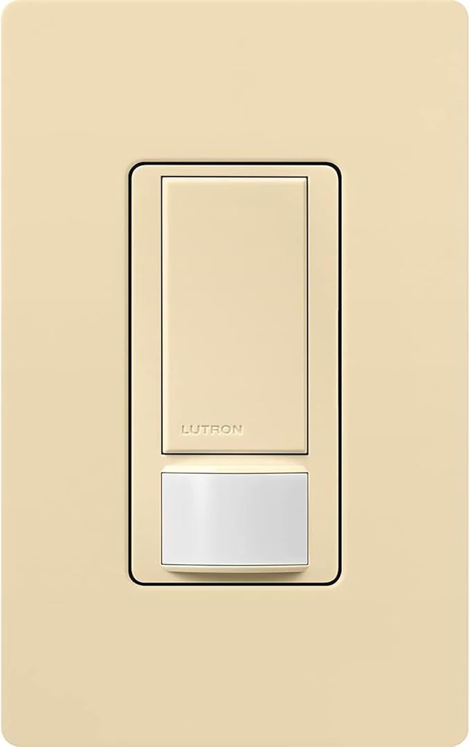Lutron Maestro Motion Sensor Light Switch Indoor for Bathroom, Garage, Laundry Room, Closet, Occupancy Sensor Light Switch, Single-Pole, No Neutral, MS-OPS5M-IV