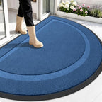 OLANLY Half Circle Front Door Mat Outside 59x34 All-Season Rubber Doormat by OLANLY